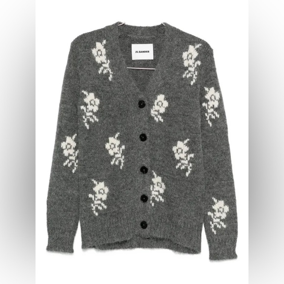 Jil Sander intarsia-knit cardigan $1852 New without tag - Picture 6 of 8